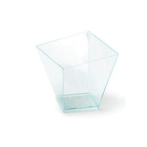Vaso plástico porciones Cuadrado 60 cc. (150 uds.) para helado o postres.