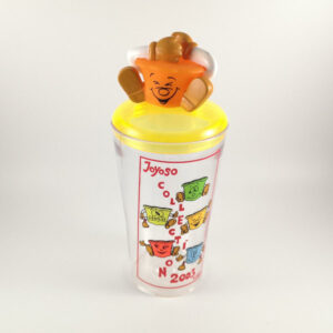 Vaso plástico Joyoso 300 cc. (10u.) con tapa. 16,5 x 7 cms. diámetro. Para niños.