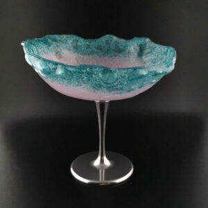 Yogurt copa postre cristal Murano 16 x 17,5 cms.